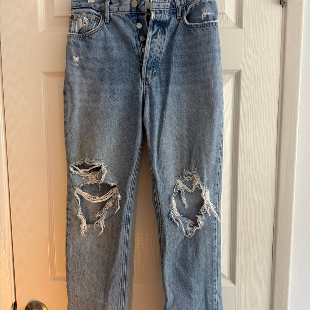 Agolde Light Blue High-Rise Jeans - Picture 2 of 3